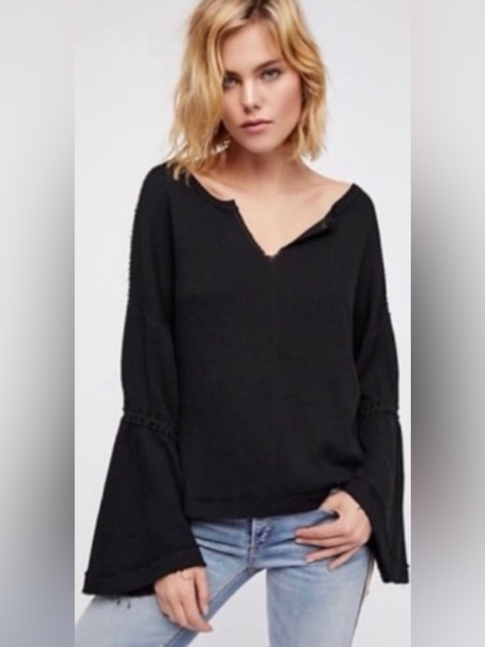 We The Free Black Dahlia Thermal Top